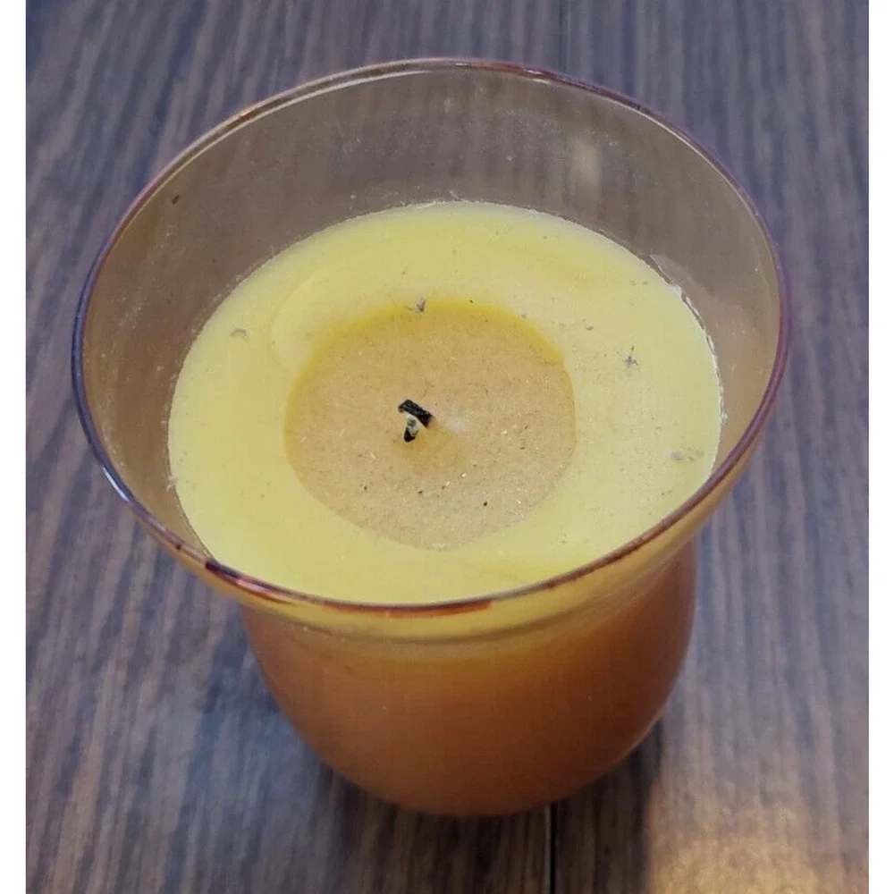 Gold Vintage Tulip Shaped Glass Votive Candle Holder